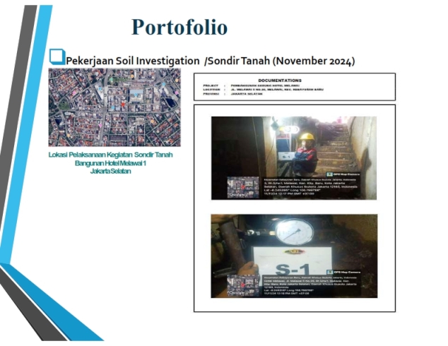 Sondir tanah Hotel Melawai 1 Jakarta Selatan